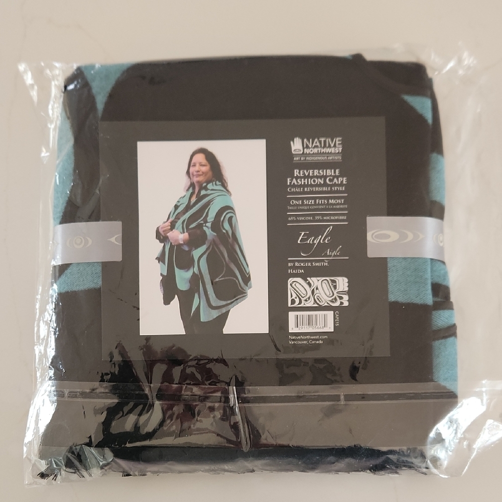 Reversible Fashion Cape - Eagle by Roger Smith Mint Colour One Size Fits Most